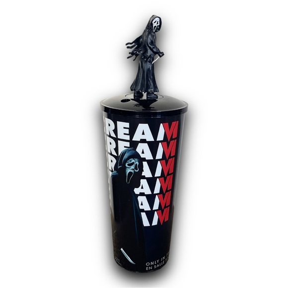 Scream 6 VI Ghost Face AMC Cup, Topper and Lid Raised Knife - Picture 1 of 6